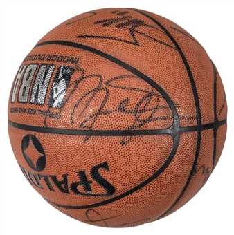 1991-92 Chicago Bulls Team Signed Spalding Basketball With 12 Signatures Including Jordan (Beckett)